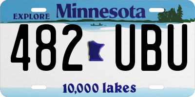 MN license plate 482UBU