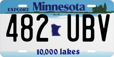 MN license plate 482UBV