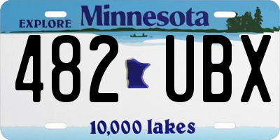 MN license plate 482UBX