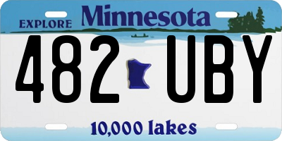 MN license plate 482UBY