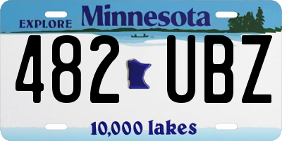 MN license plate 482UBZ