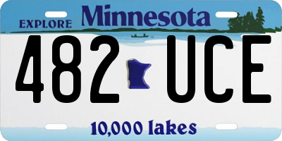 MN license plate 482UCE