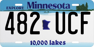MN license plate 482UCF