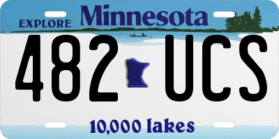 MN license plate 482UCS