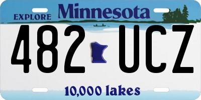 MN license plate 482UCZ