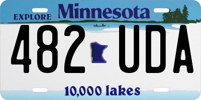 MN license plate 482UDA
