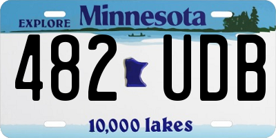 MN license plate 482UDB