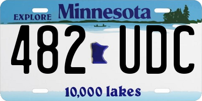 MN license plate 482UDC