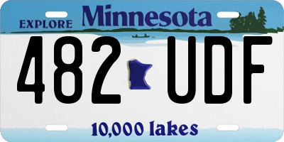 MN license plate 482UDF