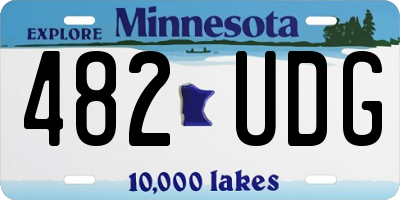 MN license plate 482UDG