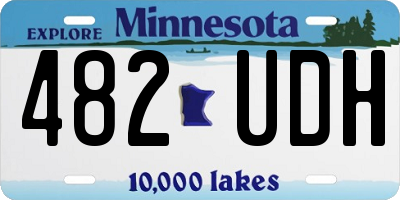 MN license plate 482UDH