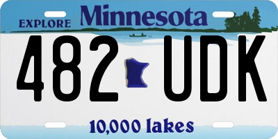 MN license plate 482UDK