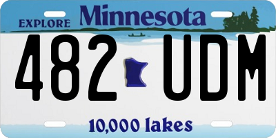 MN license plate 482UDM