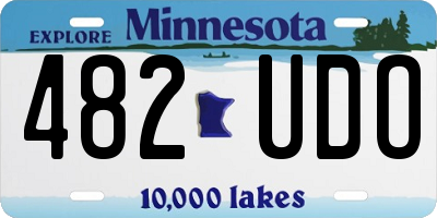MN license plate 482UDO