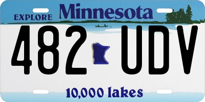 MN license plate 482UDV