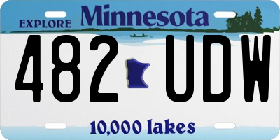 MN license plate 482UDW