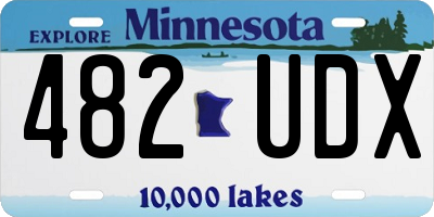 MN license plate 482UDX