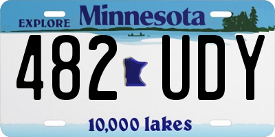 MN license plate 482UDY