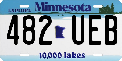MN license plate 482UEB