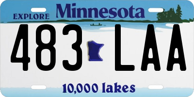 MN license plate 483LAA