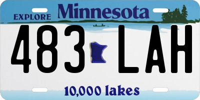 MN license plate 483LAH