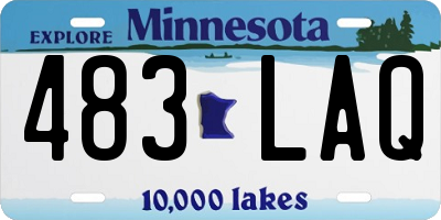 MN license plate 483LAQ