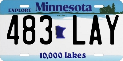 MN license plate 483LAY