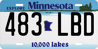 MN license plate 483LBD