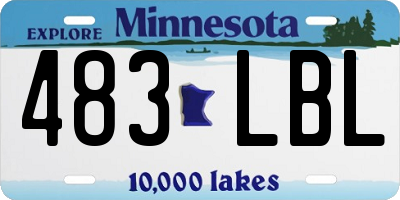 MN license plate 483LBL