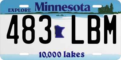 MN license plate 483LBM