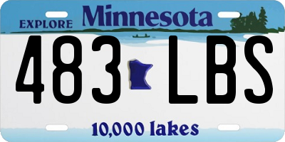 MN license plate 483LBS