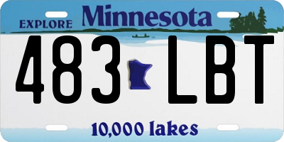 MN license plate 483LBT