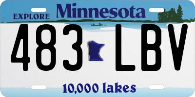 MN license plate 483LBV