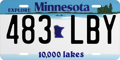 MN license plate 483LBY