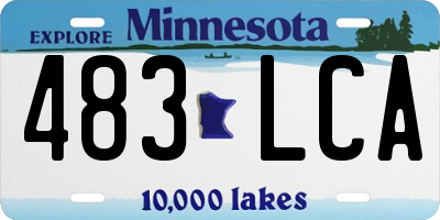 MN license plate 483LCA