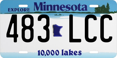 MN license plate 483LCC