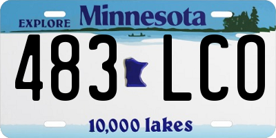 MN license plate 483LCO