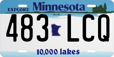 MN license plate 483LCQ