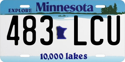 MN license plate 483LCU