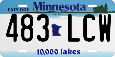 MN license plate 483LCW