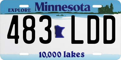 MN license plate 483LDD