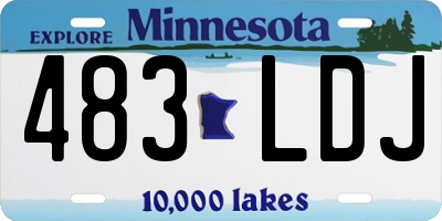 MN license plate 483LDJ