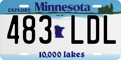 MN license plate 483LDL