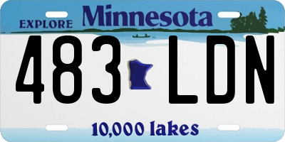 MN license plate 483LDN