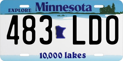 MN license plate 483LDO