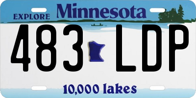 MN license plate 483LDP