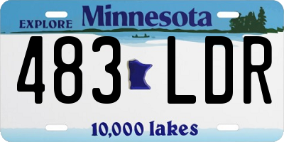 MN license plate 483LDR