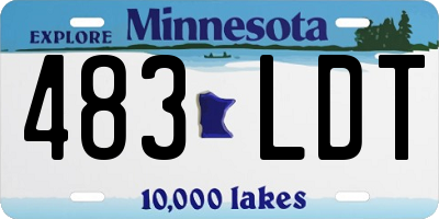 MN license plate 483LDT