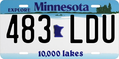 MN license plate 483LDU