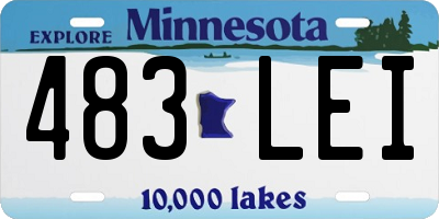 MN license plate 483LEI
